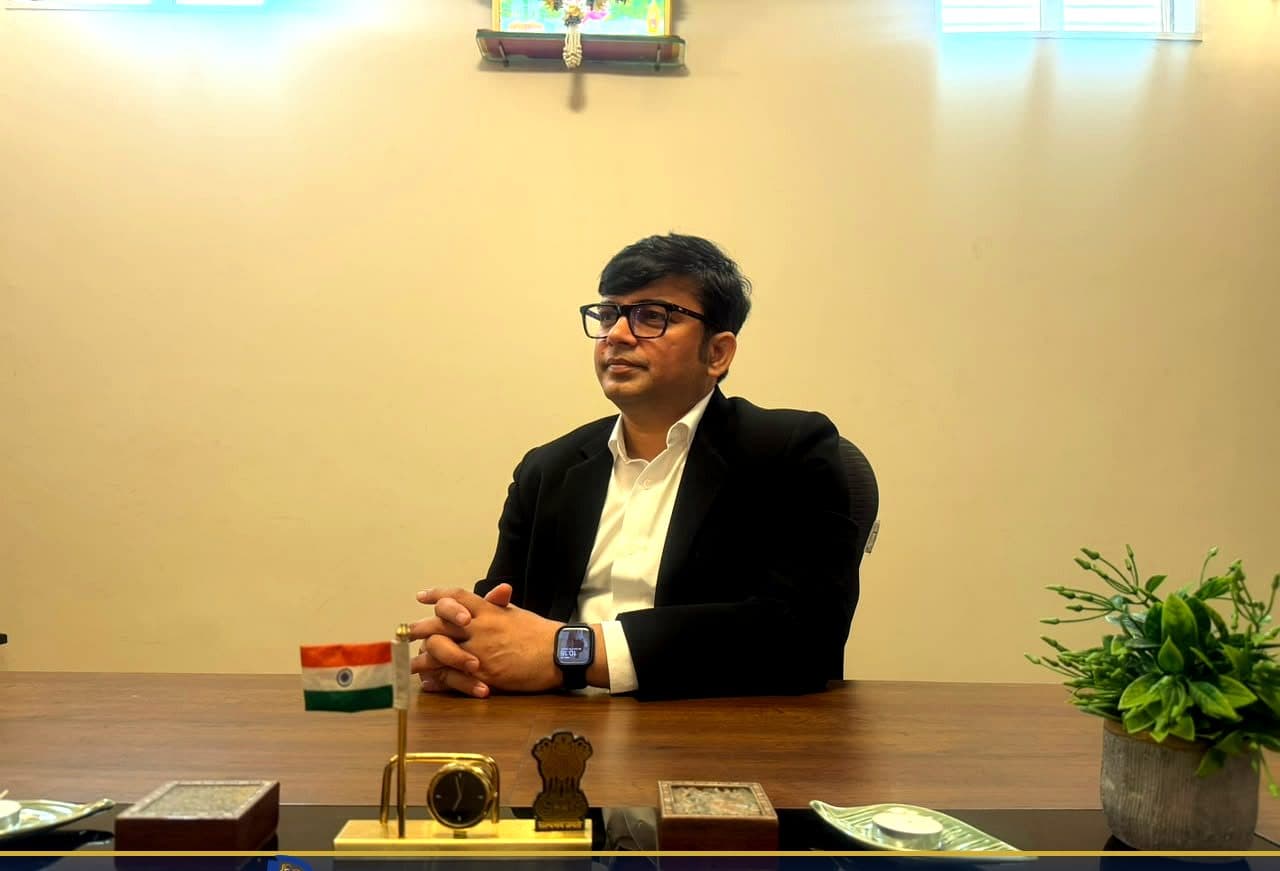 Rajesh Sharma, Founder and Managing Director, at the Sajag head office