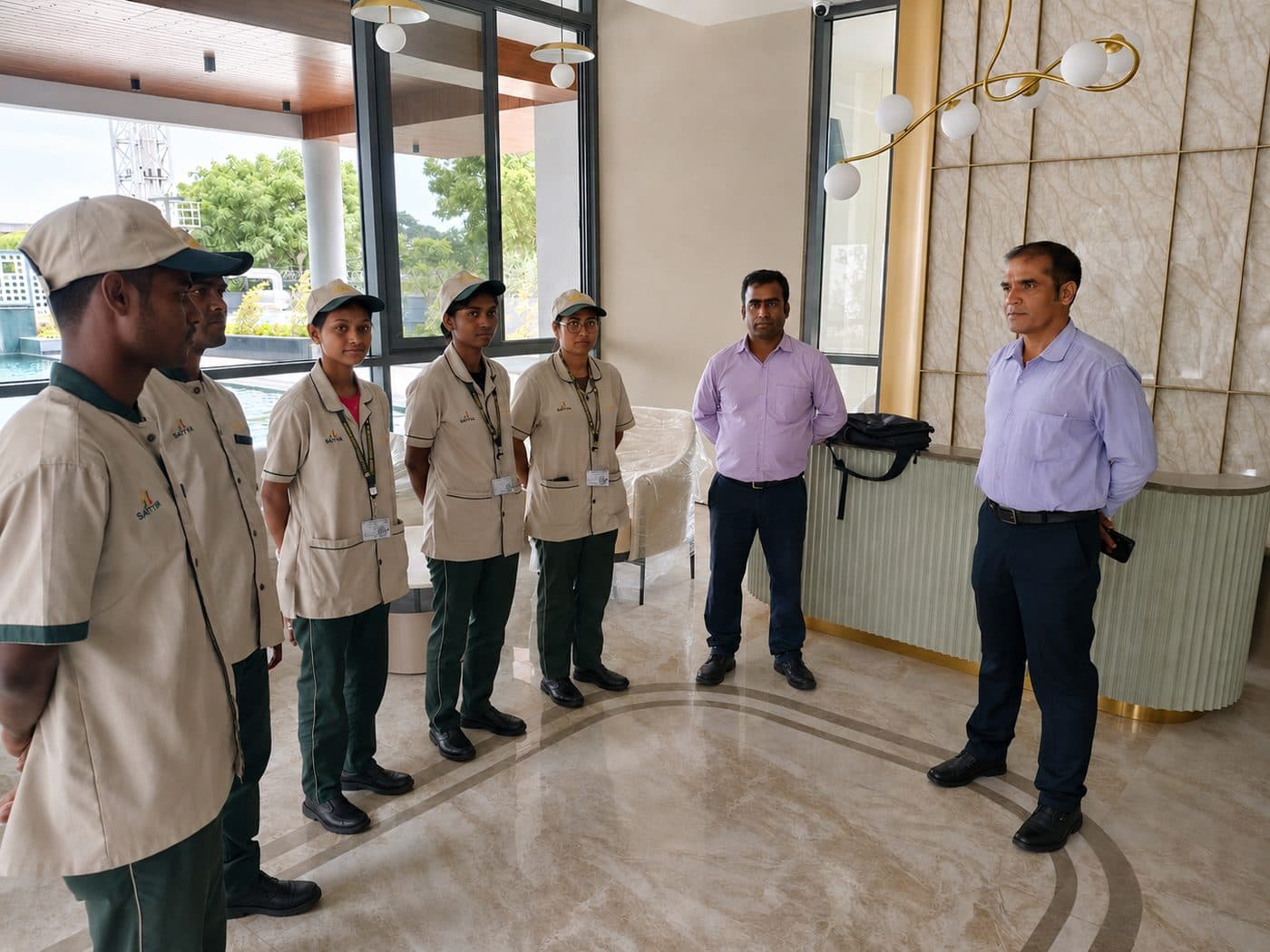 Sajag team at a client site during a compliance review